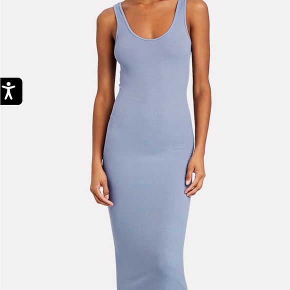 Enza Costa Ribbed Knit Tank Midi Dress Size M - Picture 6 of 8